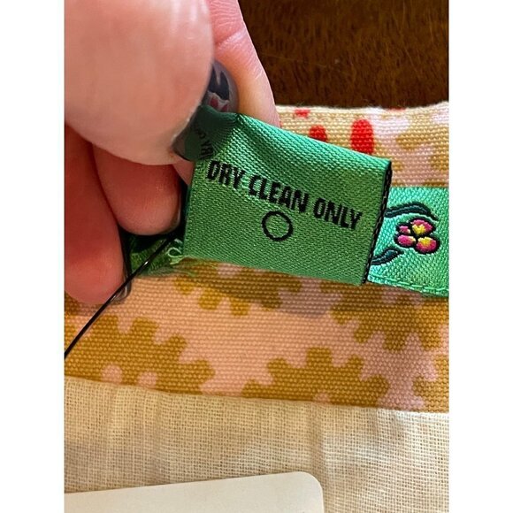 Tibi Pink And Gold Tree Print Cotton Strapless Knee Length Fit And Flare Dress 2 - Picture 9 of 10